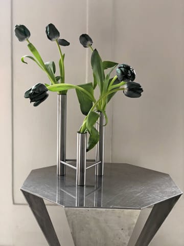 VISTA Vase und Kerzenhalter - Matte steel - Kay Bojesen