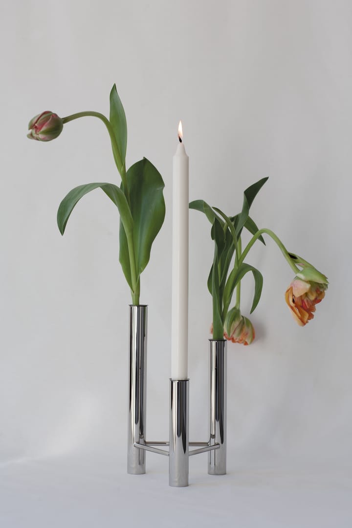VISTA Vase und Kerzenhalter - Polished steel - Kay Bojesen