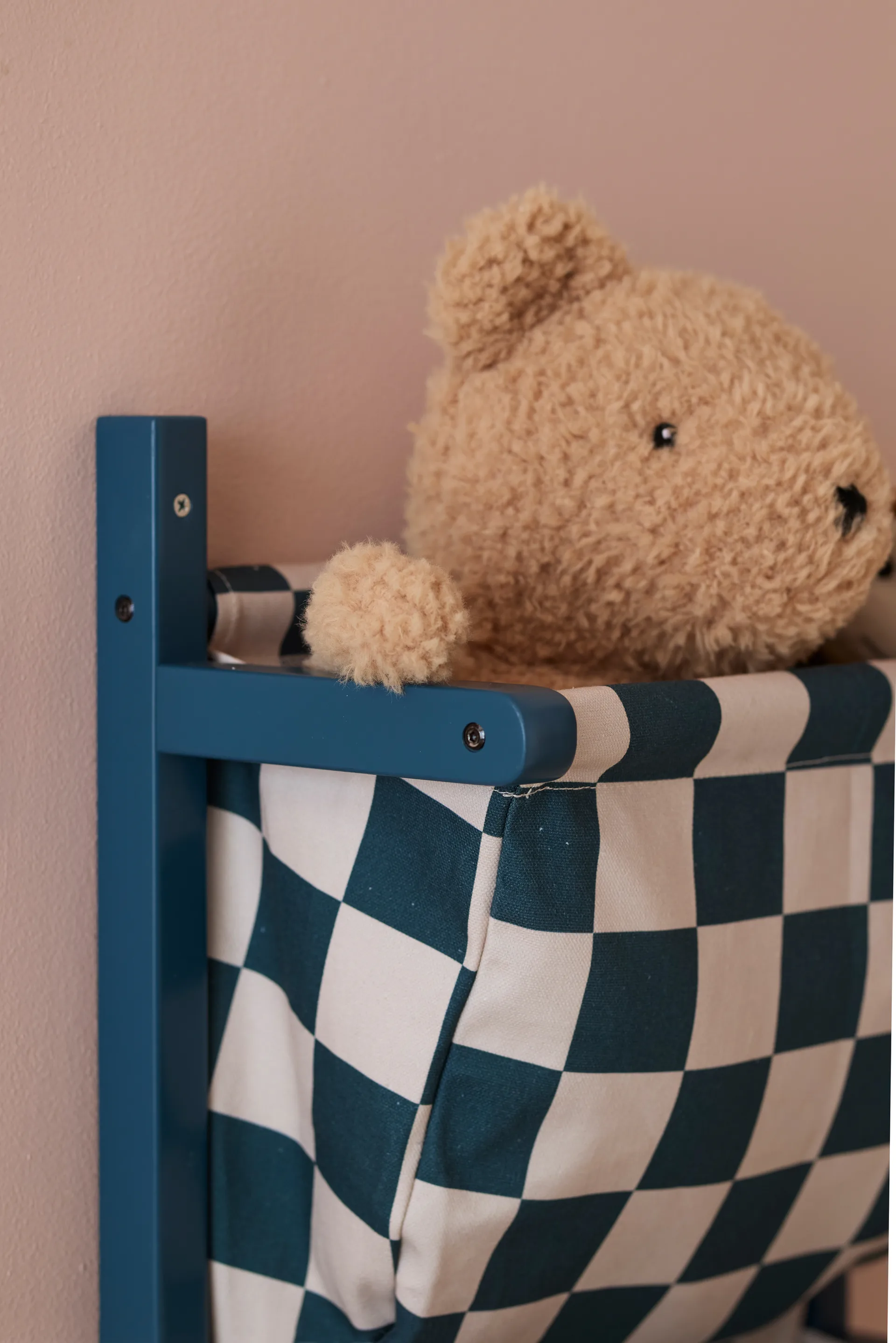 Beutelablage kariert, Blaugrün, 40x19x60 cm Kid's Concept