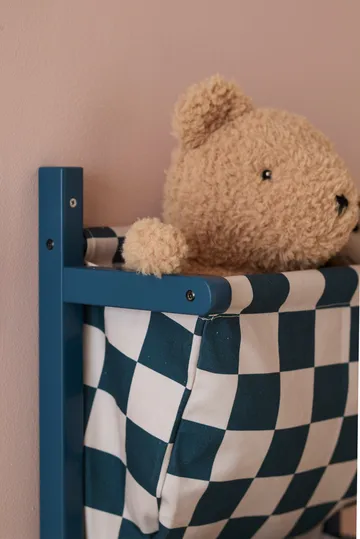 Beutelablage kariert - Blaugrün, 40x19x60 cm - Kid's Concept