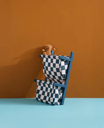 Beutelablage kariert - Blaugrün, 40x19x60 cm - Kid's Concept