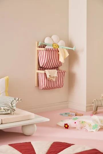 Beutelleiste gestreift - Braunrosa, 40x19x60 cm - Kid's Concept