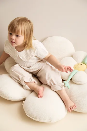 Blomma Bodenkissen - Naturweiß, Ø100×15 cm - Kid's Concept