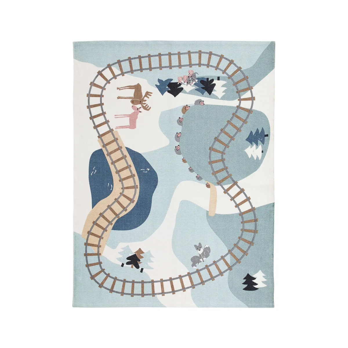 Kid"s Concept Edvin Teppich Wald 130 x 170 cm Grün