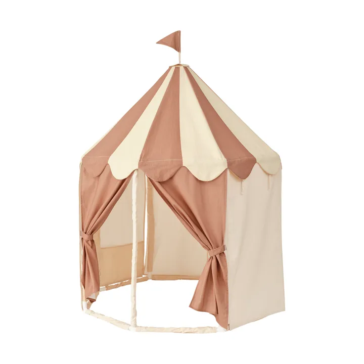 Kid's Base Pavillon-Zelt - Streifen Braun - Kid's Concept
