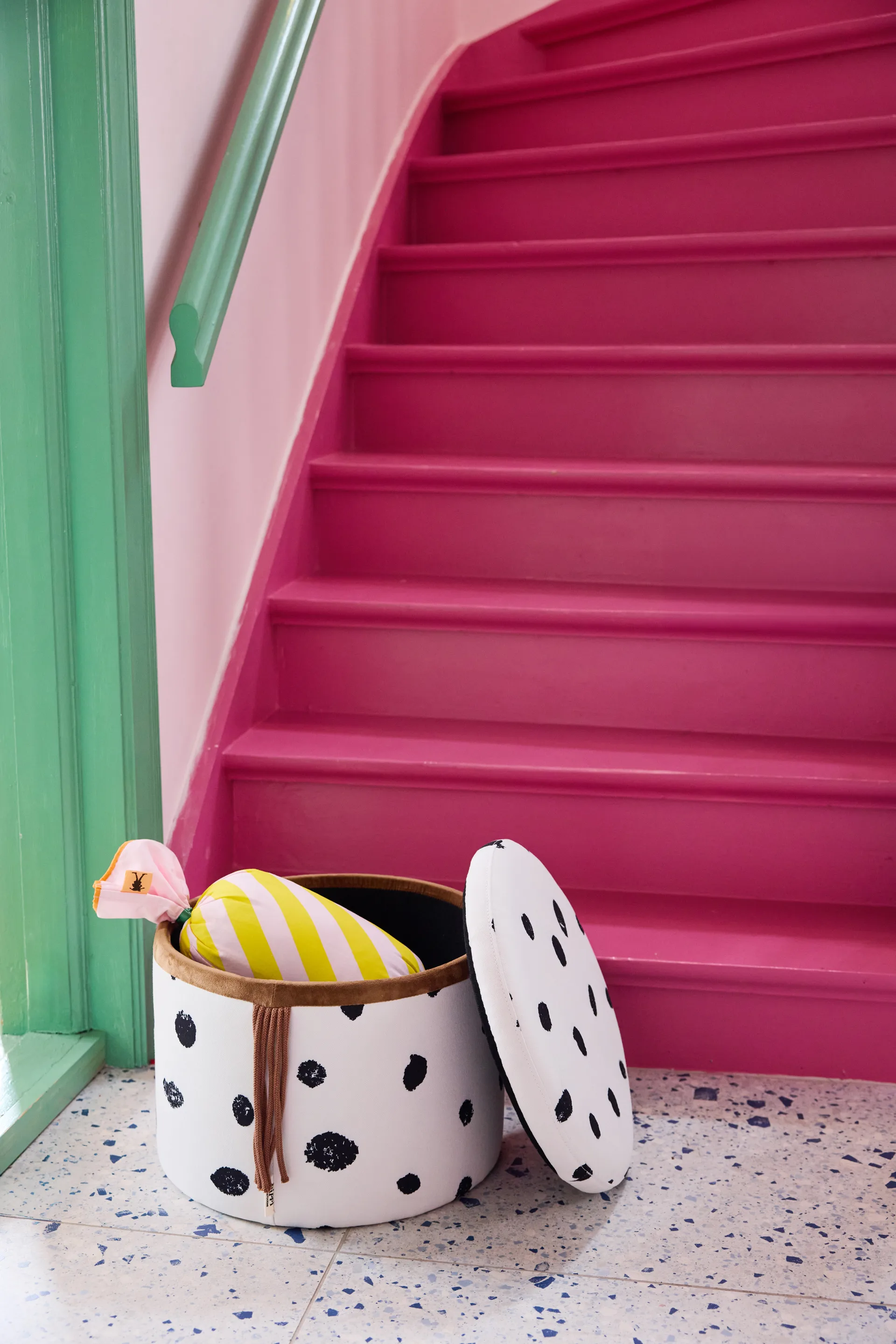 Pippi Bonbonkissen, Rosa, 53x16 cm Kid's Concept