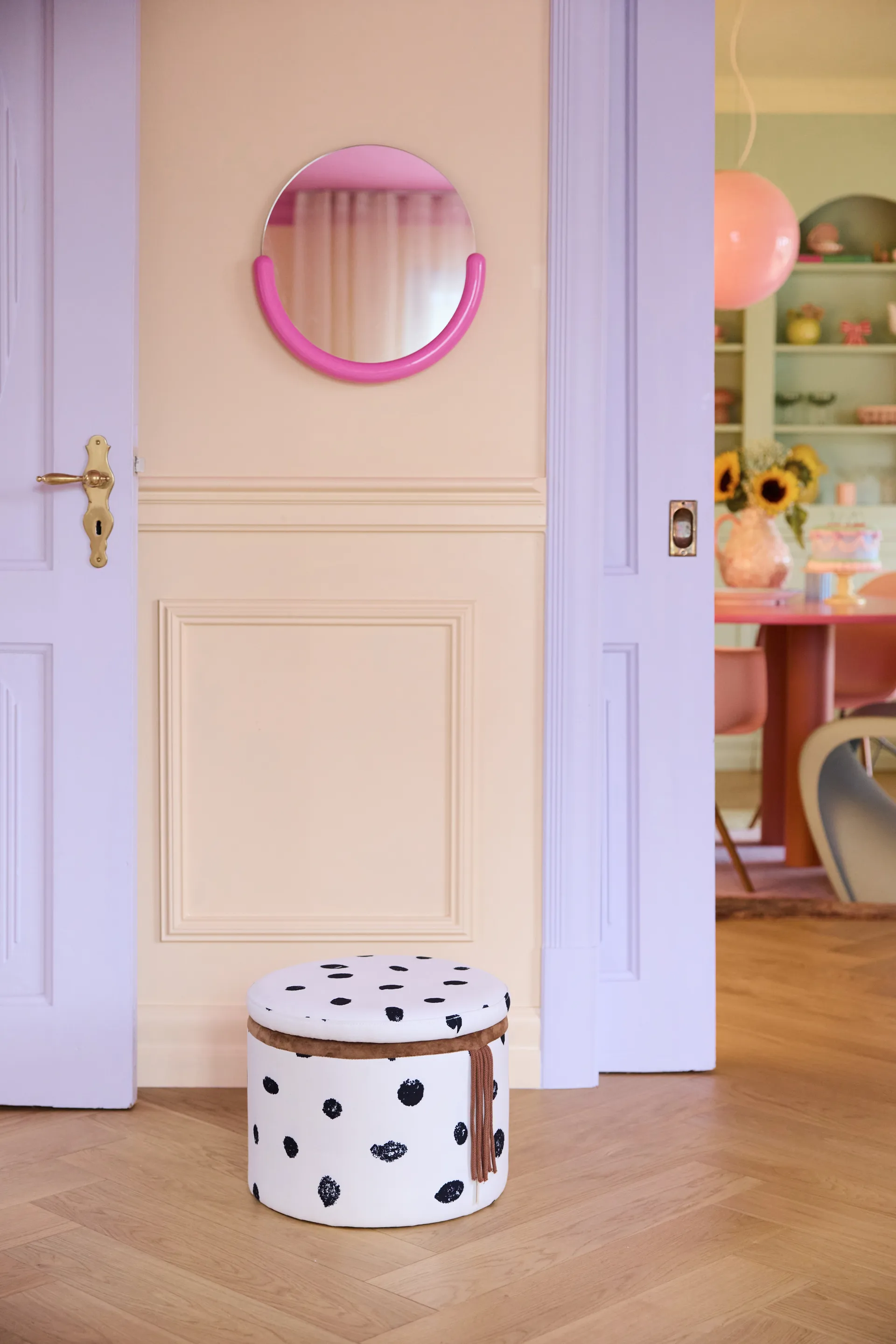 Pippi Pouf mit Aufbewahrung Ø40×30,5 cm, Multi Kid's Concept