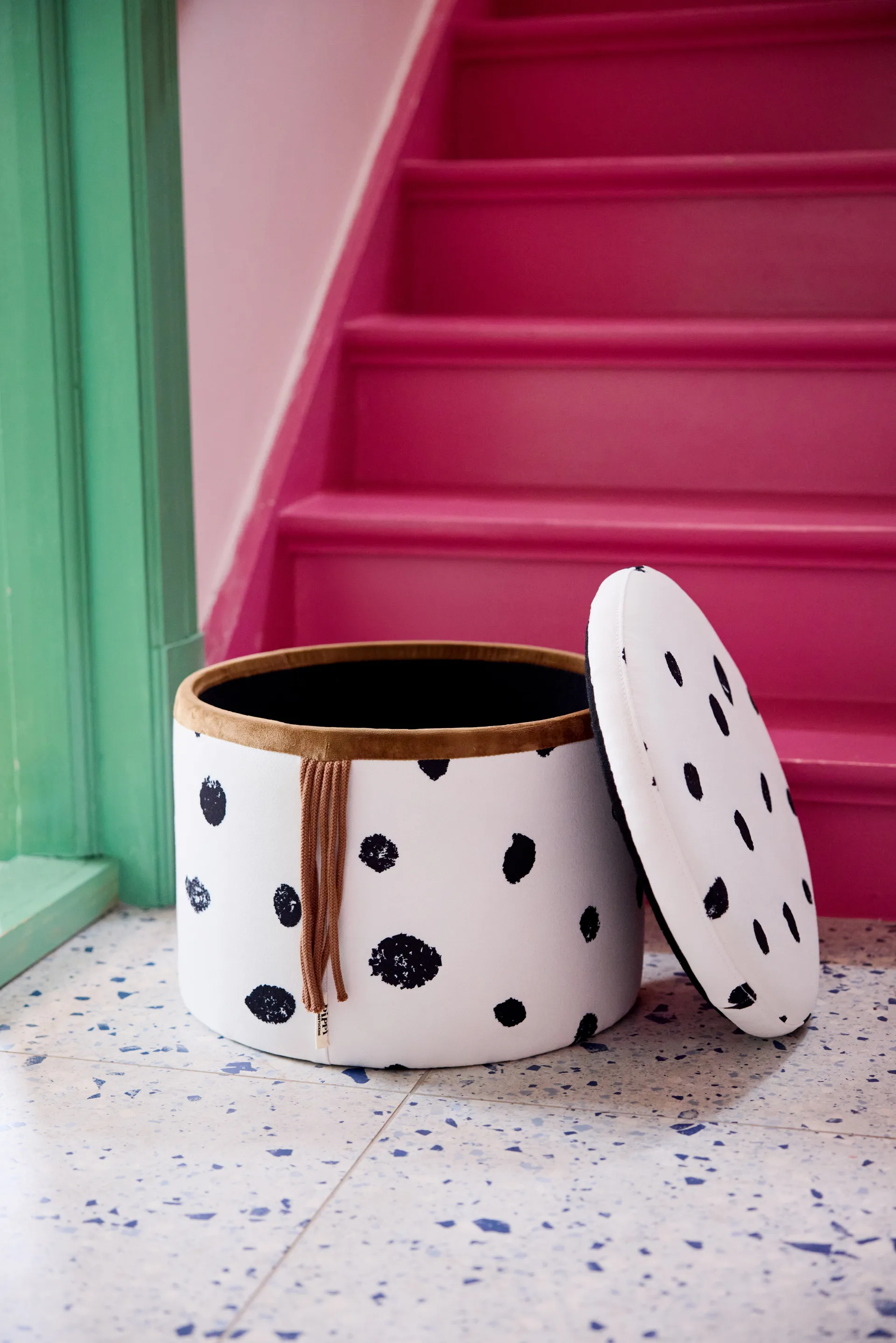 Pippi Pouf mit Aufbewahrung Ø40×30,5 cm, Multi Kid's Concept