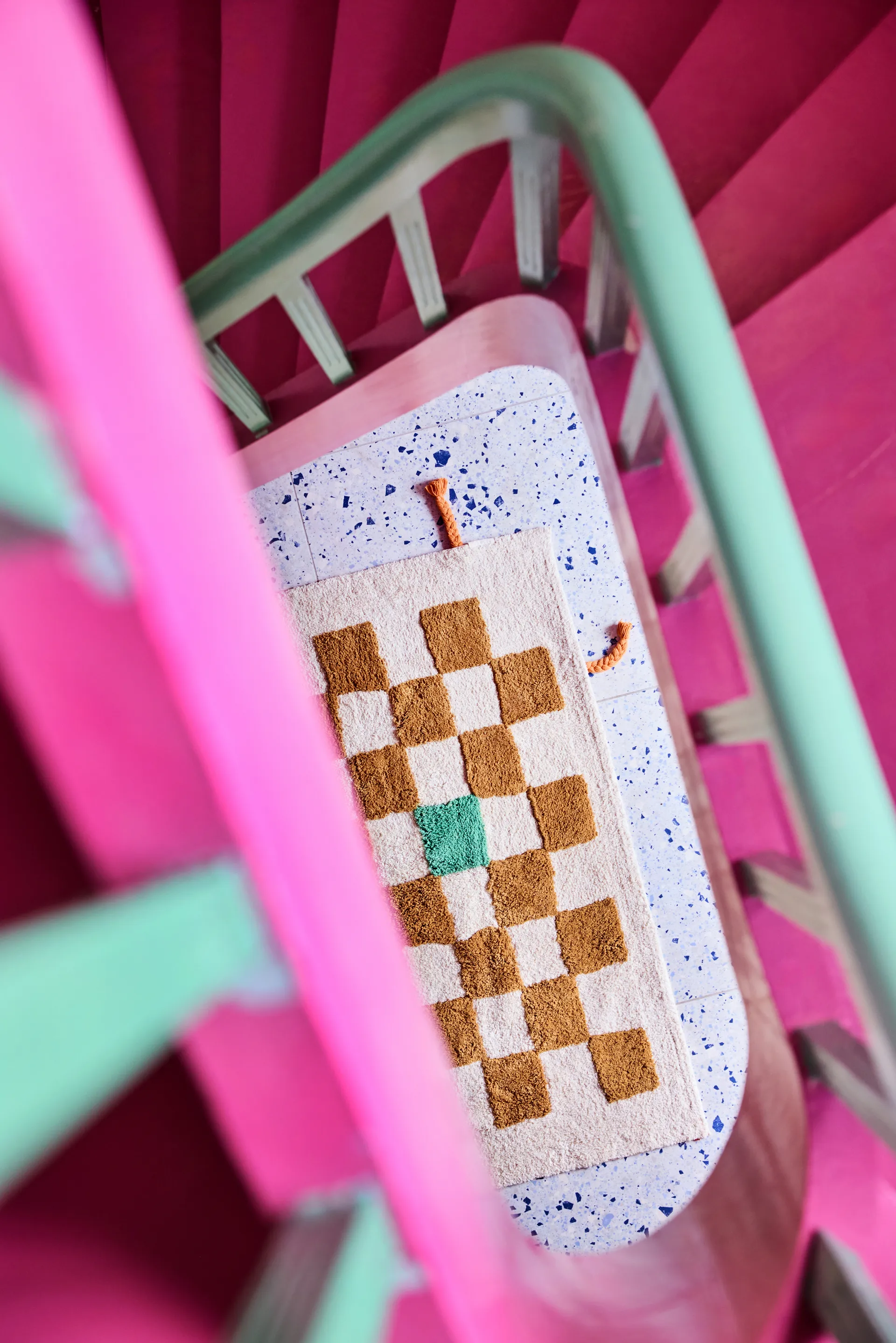 Pippi Teppich kariert, Khaki, 120x160 cm Kid's Concept