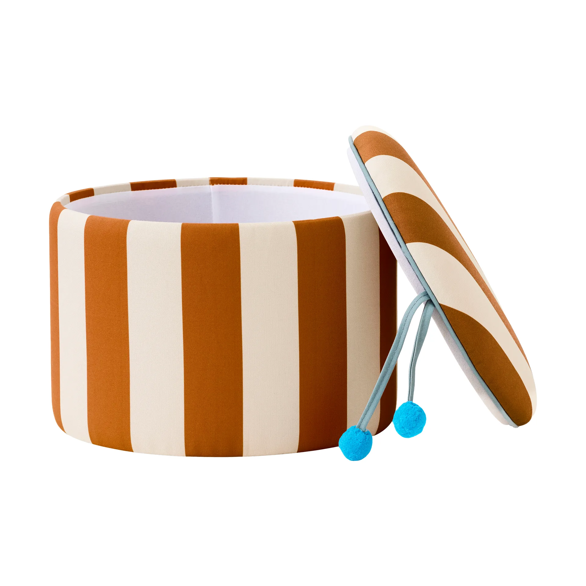 Pouf Zylinder mit Aufbewahrung, Braun, Ø40x30,5 cm Kid's Concept