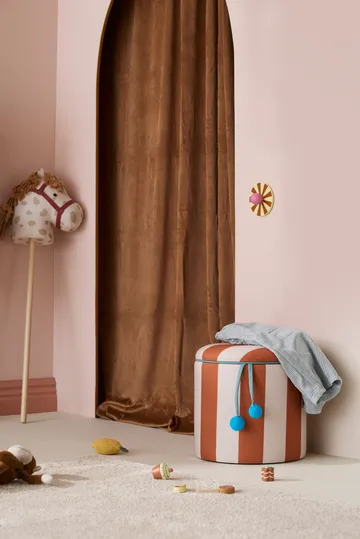 Pouf Zylinder mit Aufbewahrung - Braun, Ø40x30,5 cm - Kid's Concept