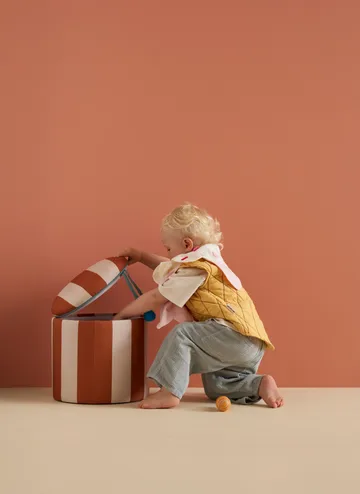 Pouf Zylinder mit Aufbewahrung - Braun, Ø40x30,5 cm - Kid's Concept