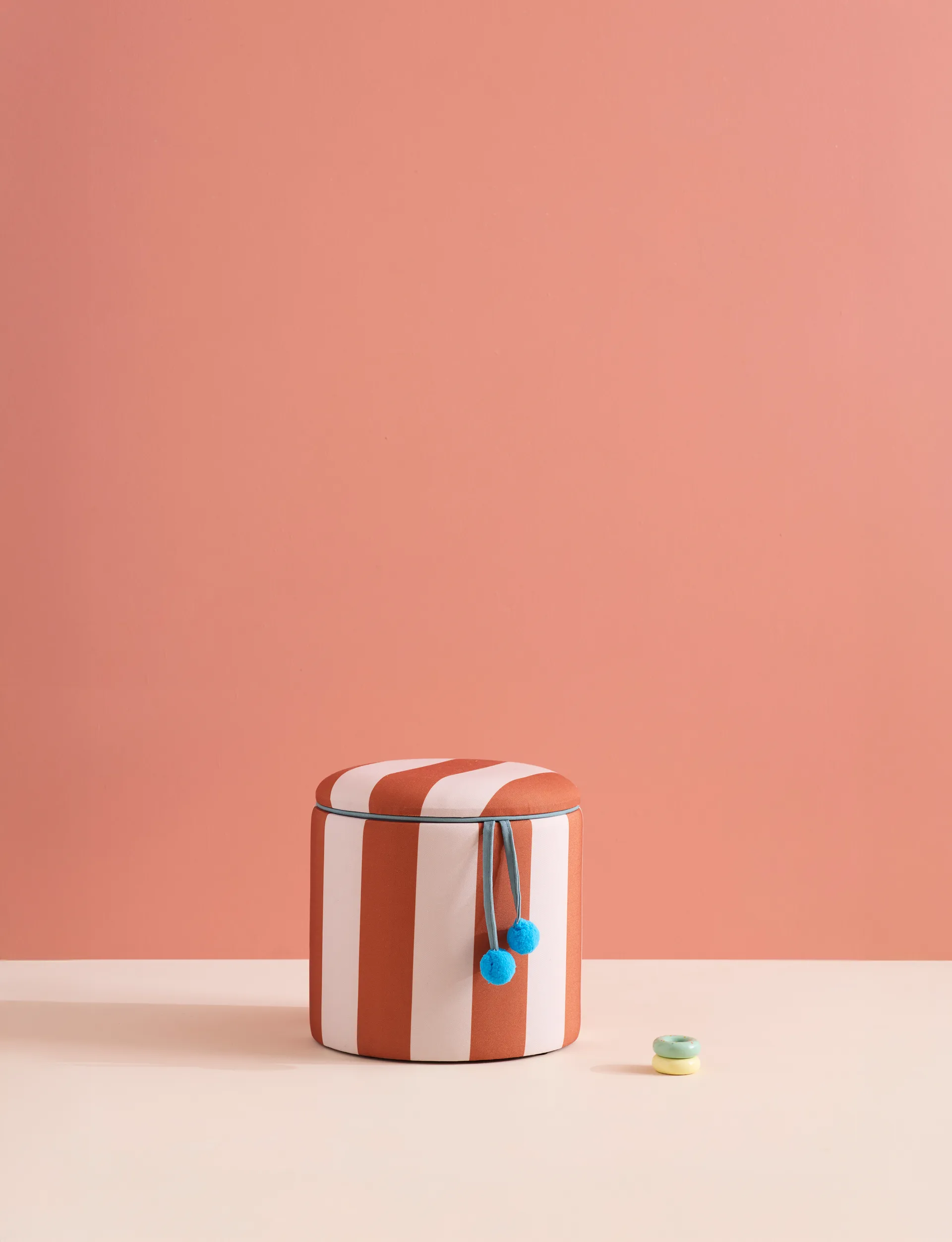 Pouf Zylinder mit Aufbewahrung, Braun, Ø40x30,5 cm Kid's Concept