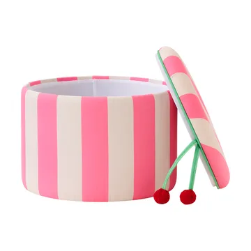 Pouf Zylinder mit Aufbewahrung - Rosa, Ø40 x 30,5 cm - Kid's Concept