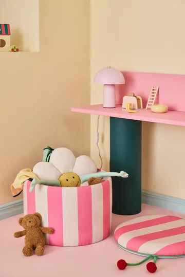 Pouf Zylinder mit Aufbewahrung - Rosa, Ø40 x 30,5 cm - Kid's Concept