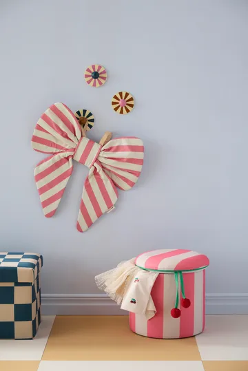 Pouf Zylinder mit Aufbewahrung - Rosa, Ø40 x 30,5 cm - Kid's Concept