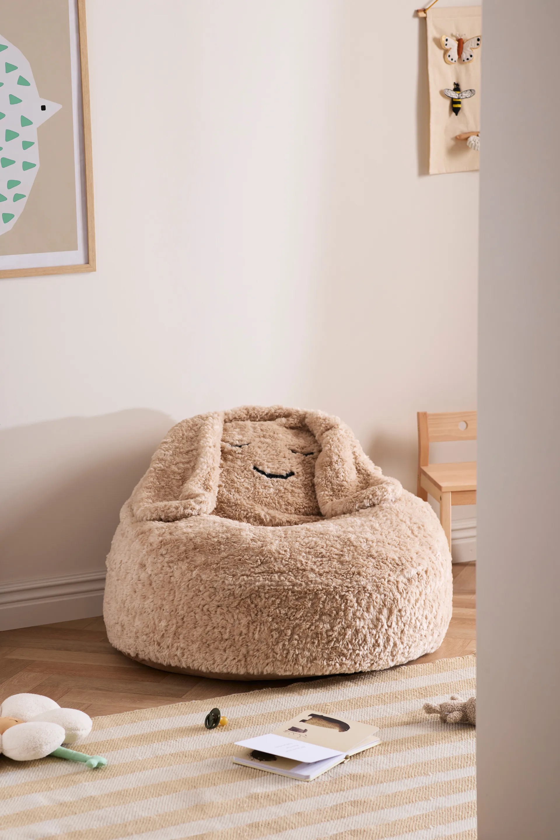 Snuggle Sitzsack, Beige, Ø80x50 cm Kid's Concept