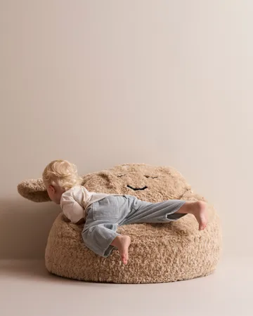 Snuggle Sitzsack - Beige, Ø80x50 cm - Kid's Concept