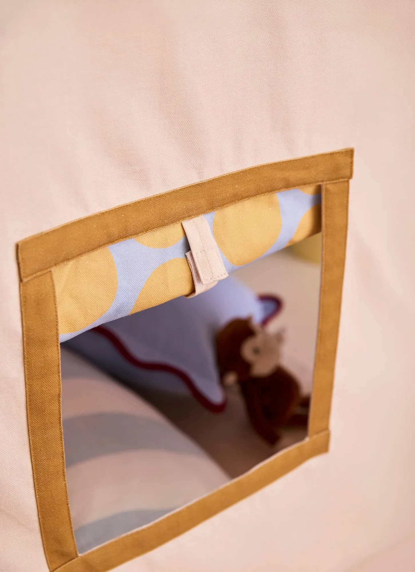 Spielhaus-Zelt, 110x80x124 cm, Taubenblau kariert Kid's Concept