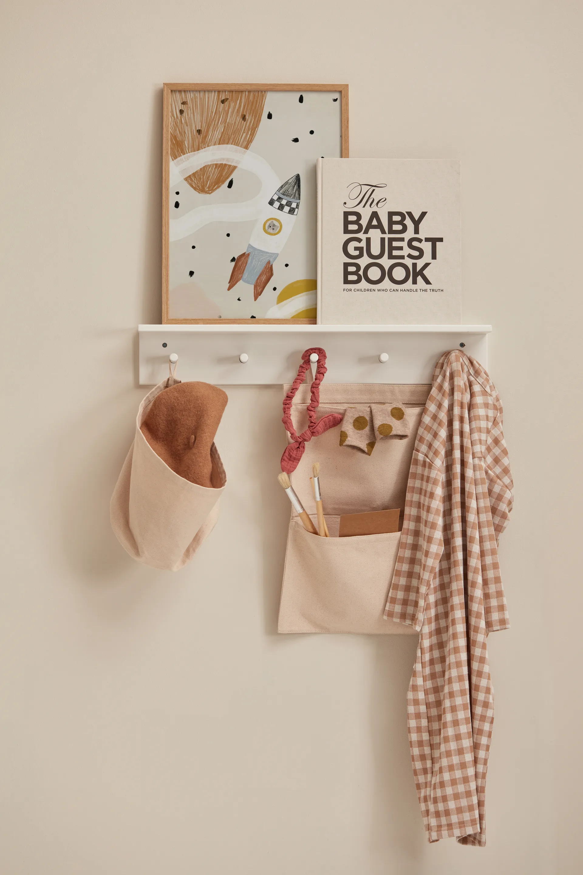 Star Regal mit Haken, Weiß Kid's Concept