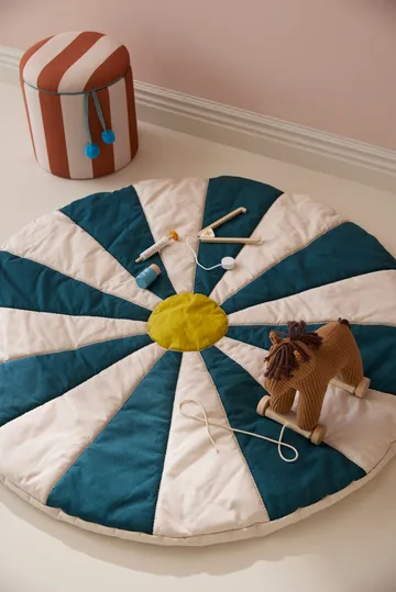 Zirkus Spielmatte - Blaugrün, Ø112×2 cm - Kid's Concept