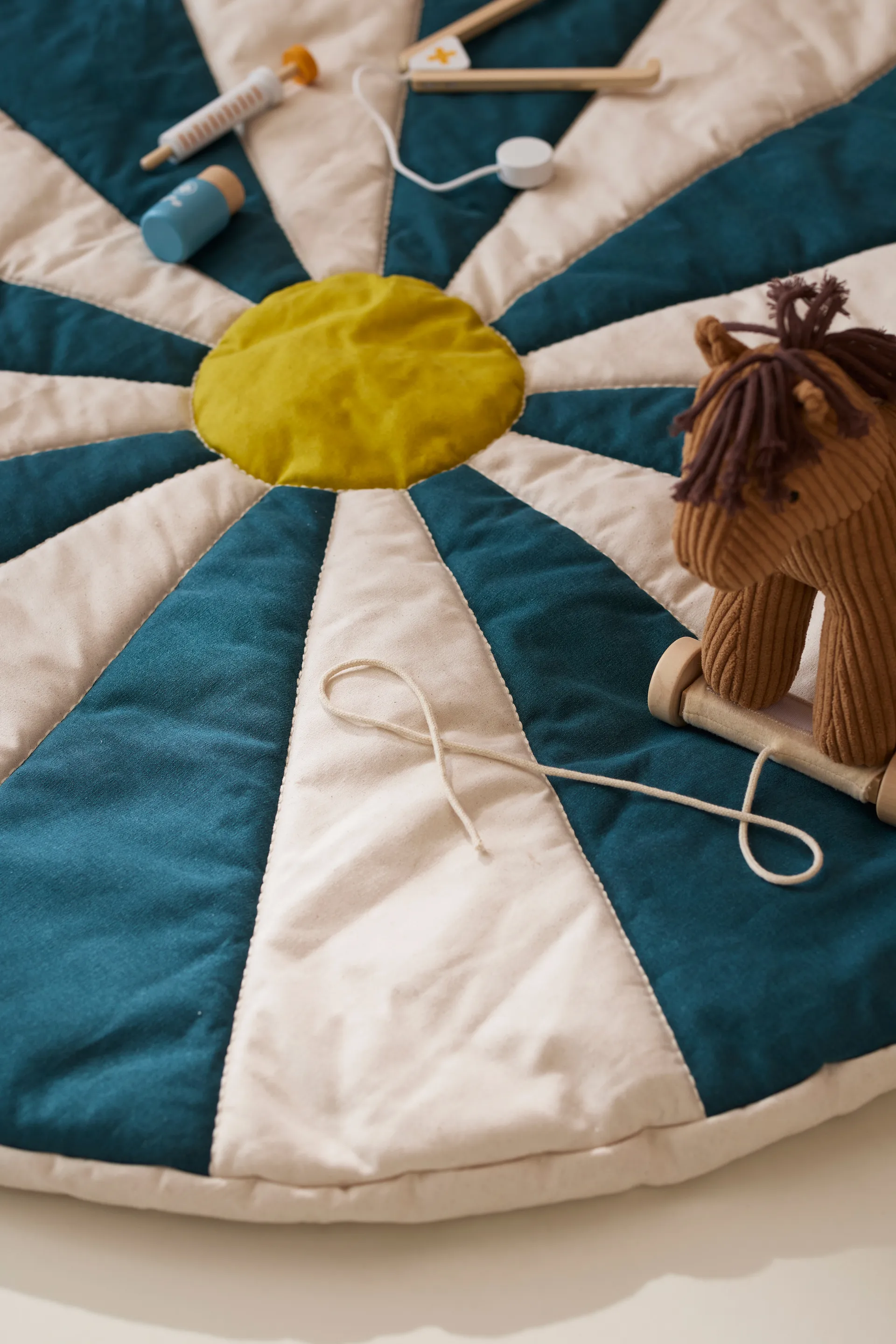 Zirkus Spielmatte, Blaugrün, Ø112×2 cm Kid's Concept