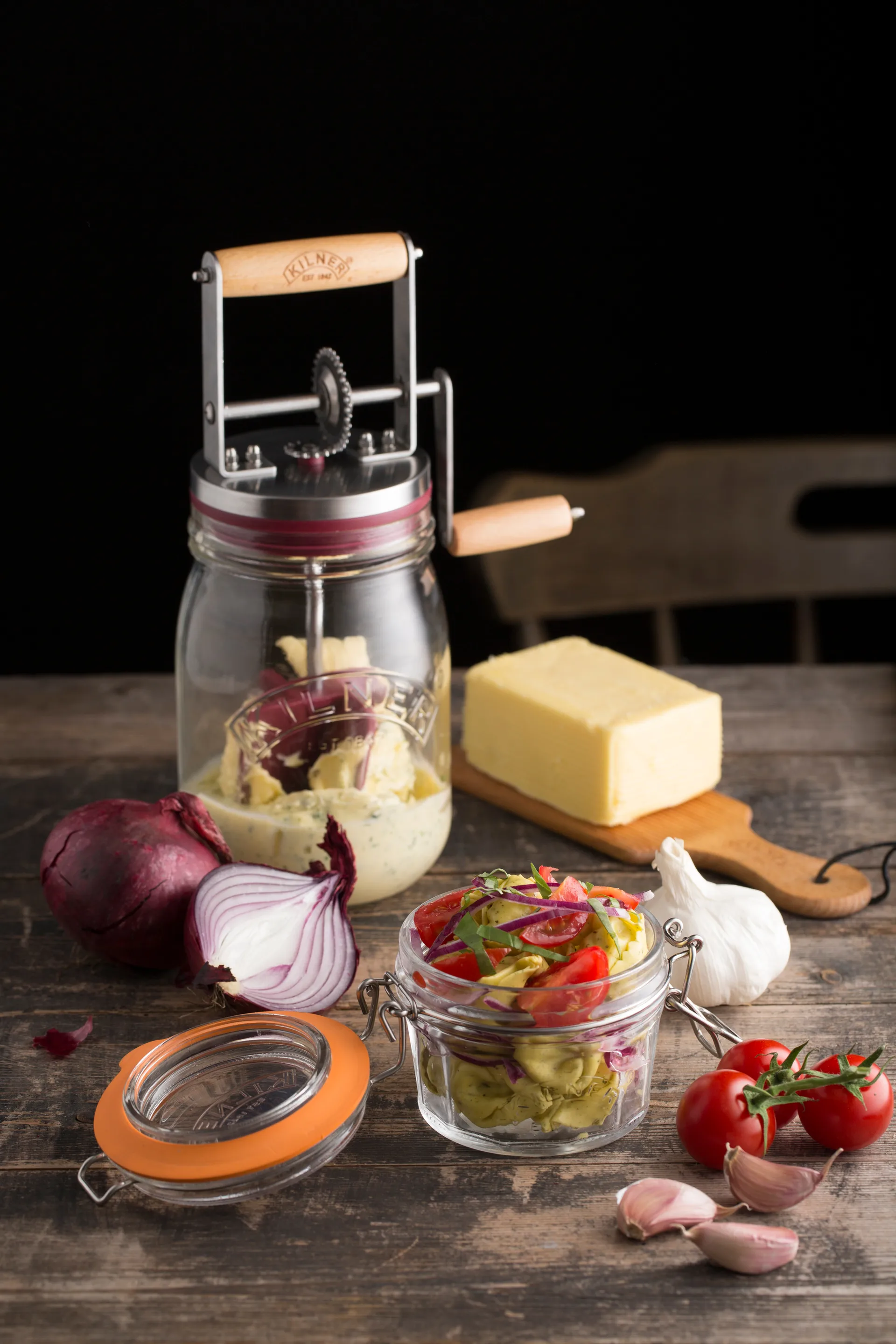 Kilner Buttermesser, Helles Holz, 2-teilig Kilner