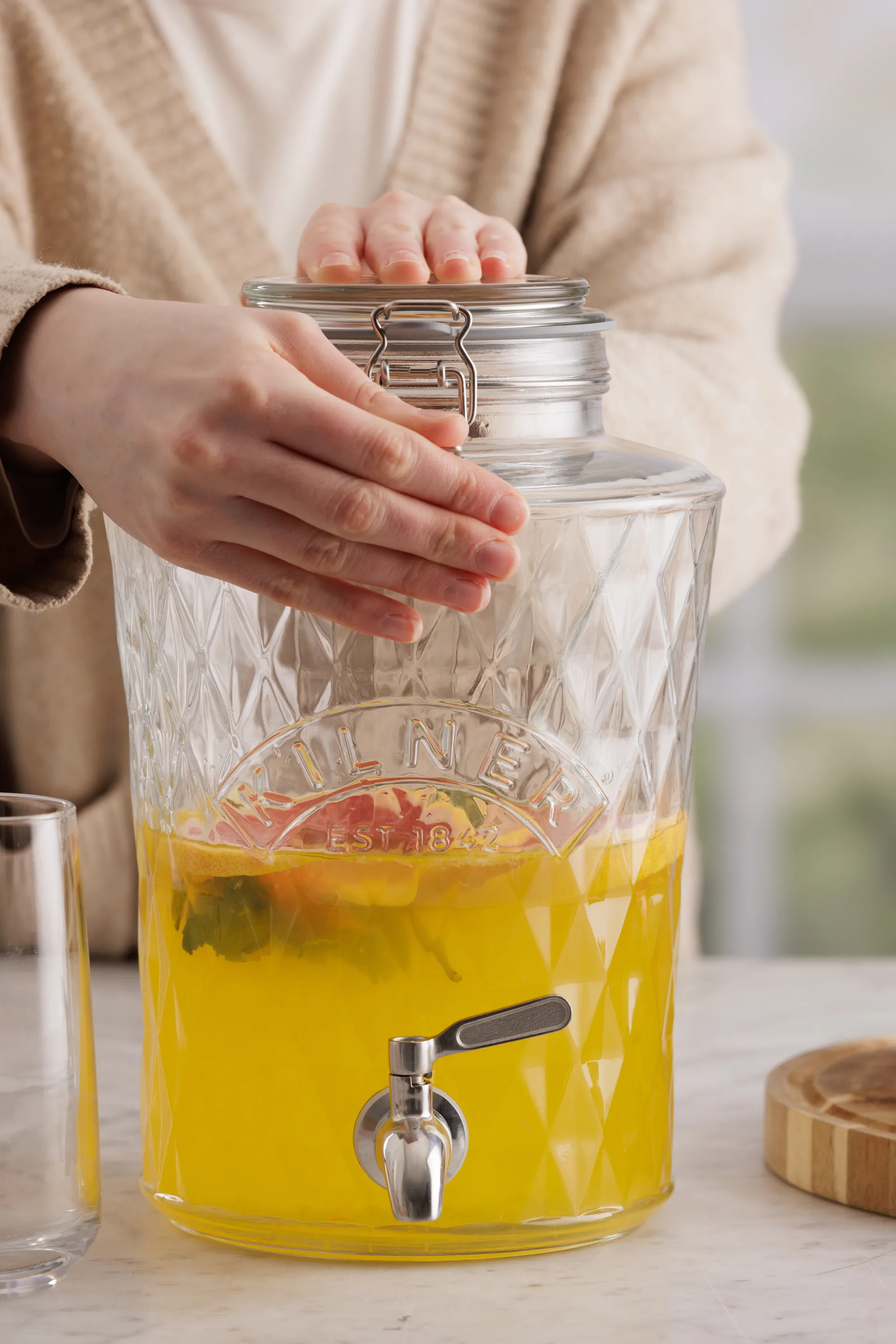 Kilner DIAMANT Getränkespender mit Zapfhahn, Klar, 5 L Kilner