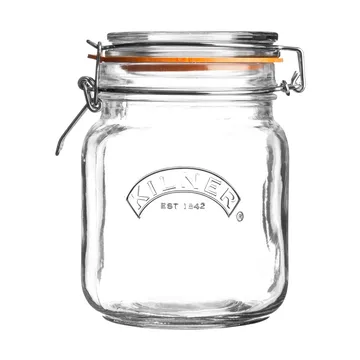 Kilner eckiges Einmachglas mit Drahtbügelverschluss - Klar, 1 l - Kilner
