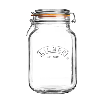 Kilner eckiges Einmachglas mit Drahtbügelverschluss - Klar, 1,5 l - Kilner