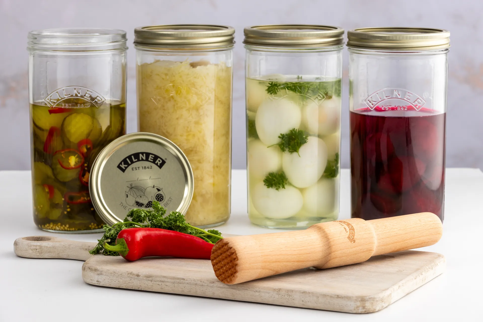 Kilner Fermentationsstößel, Helles Holz Kilner