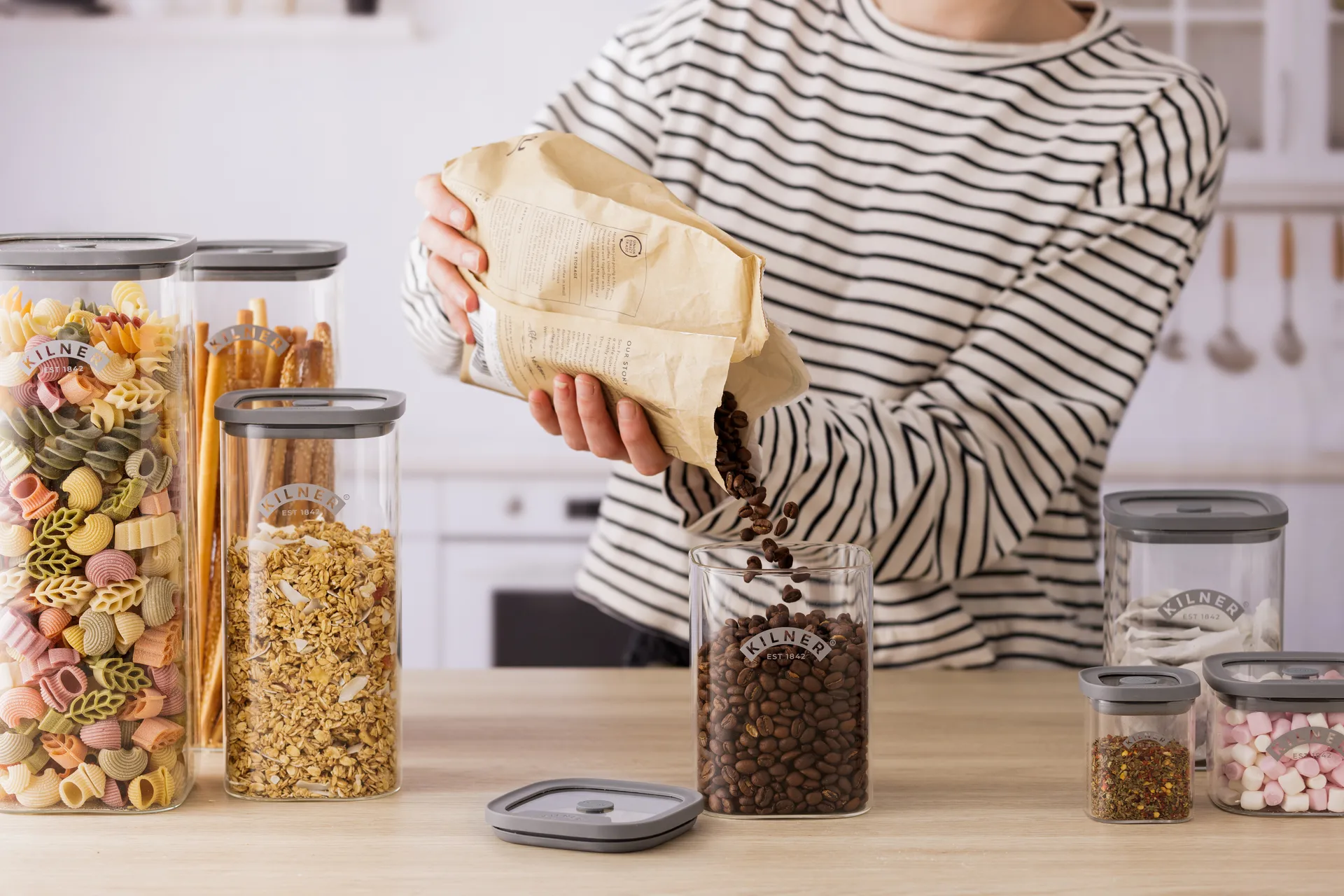 Kilner FRESH Aufbewahrungsdose, Klar-grau, 1 l Kilner
