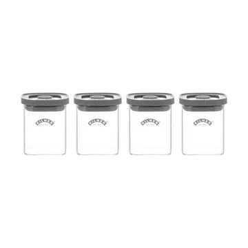 Kilner FRESH Gewürzgläser - Klar-grau, 4-teilig, 160 ml - Kilner