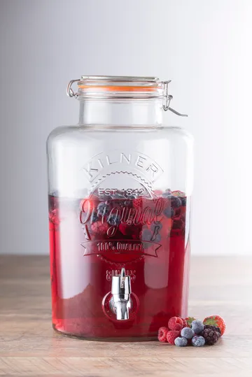 Kilner Getränkespender mit Zapfhahn - Klar-Edelstahl, 8 l - Kilner