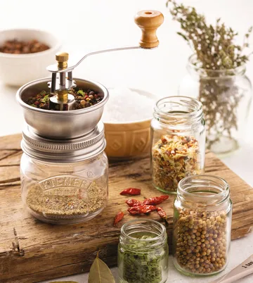 Kilner Gewürzmühle - Klar-Edelstahl, 250 ml - Kilner