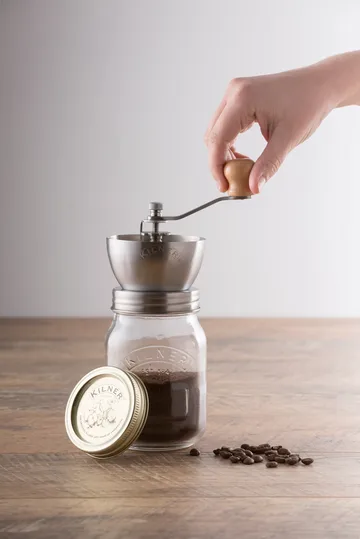 Kilner Kaffeemühle - Klar-Edelstahl, 0,5 l - Kilner