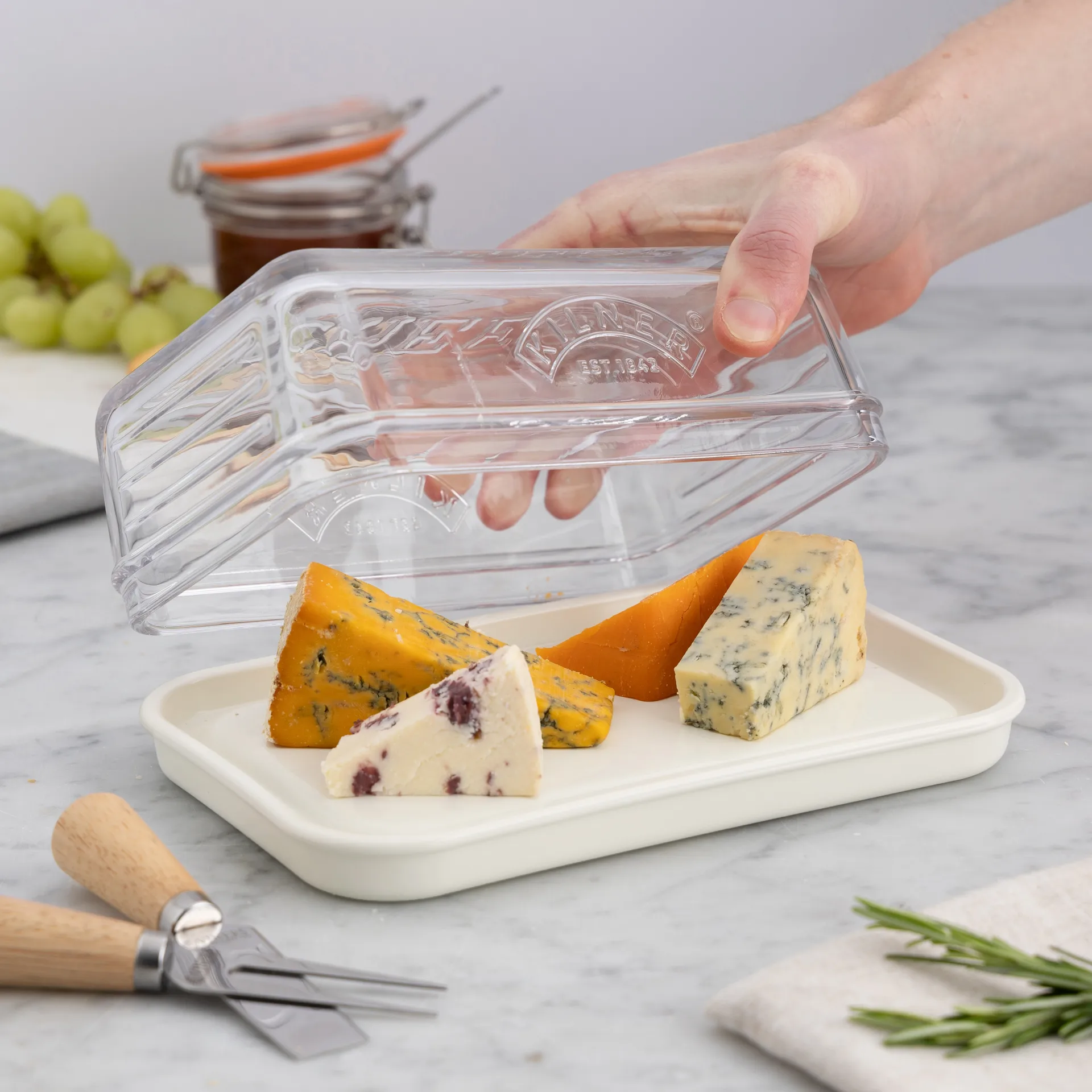 Kilner Käseaufbewahrung, Klar-weiß Kilner