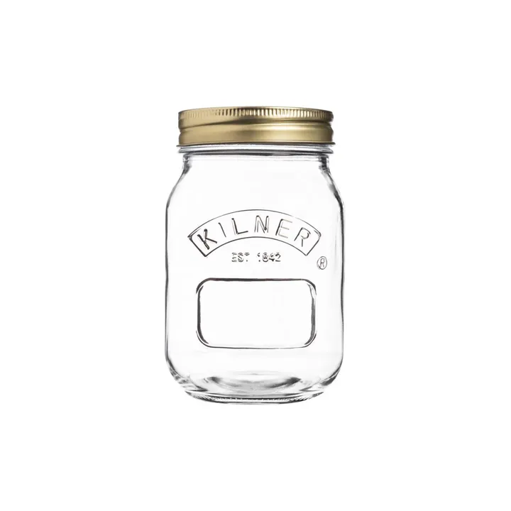 Kilner Konservenglas rund - Klar-Gold, 0,5 l - Kilner