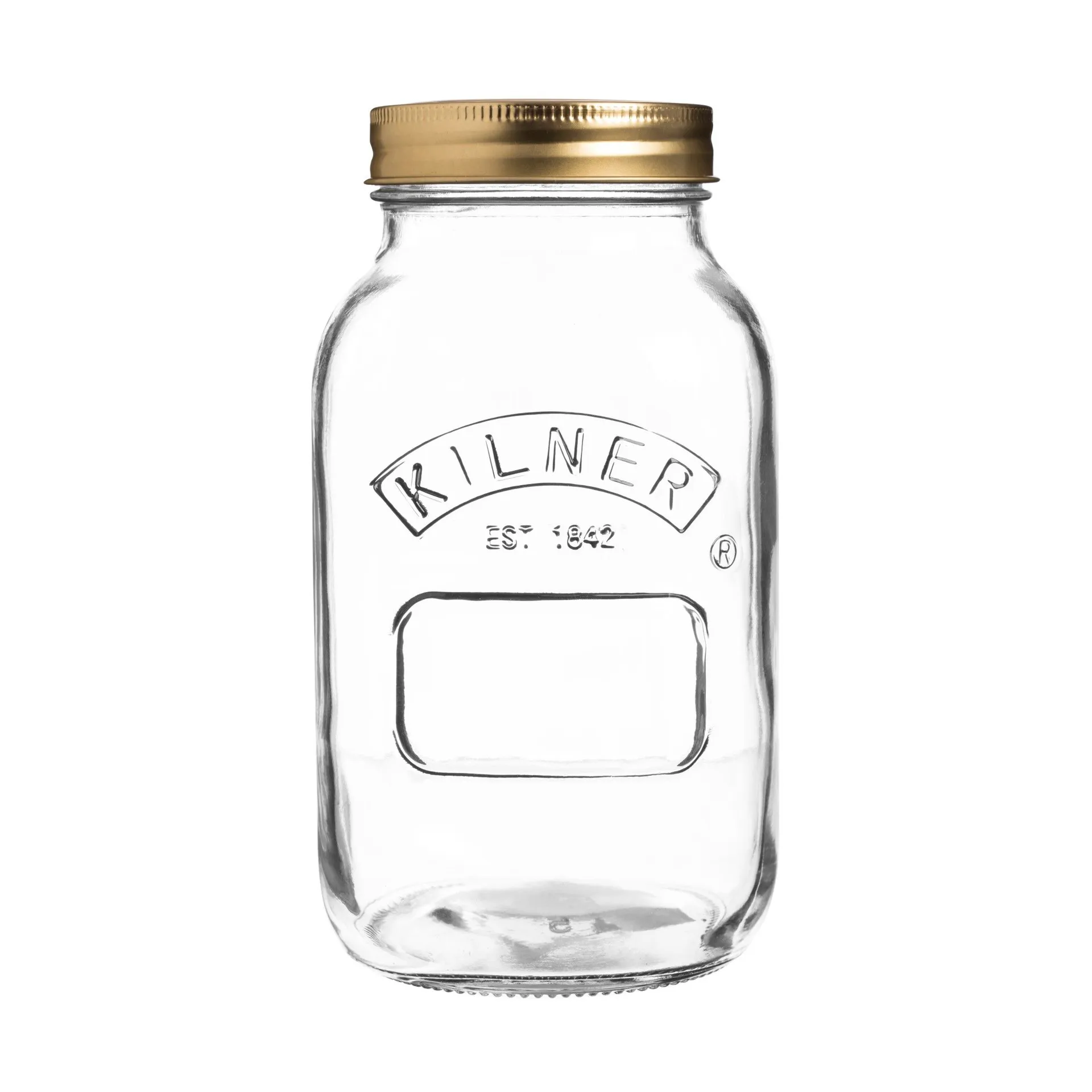 Kilner Konservenglas rund, Klar-Gold, 1 l Kilner