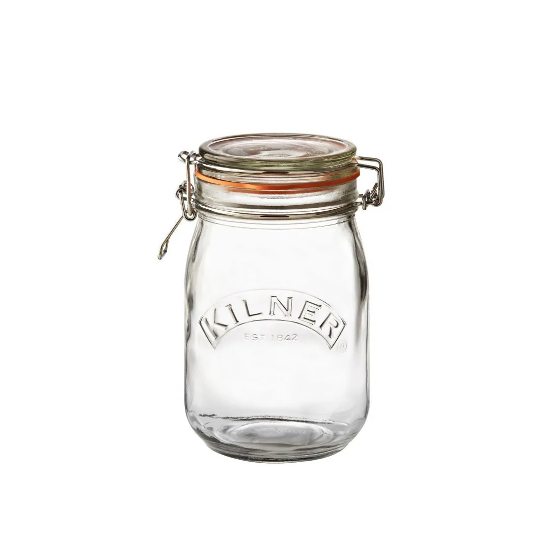 Kilner runde Bügelverschlussglas, Klar, 1 l Kilner