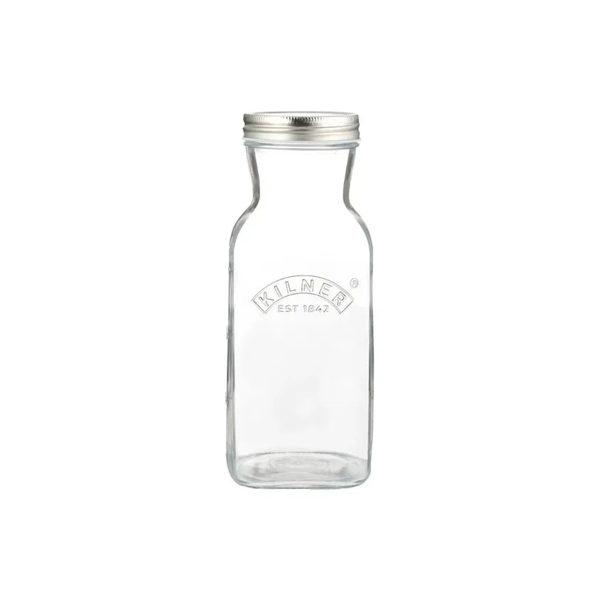 Kilner Saft- und Saucenflasche, Klar-Edelstahl, 1 l Kilner