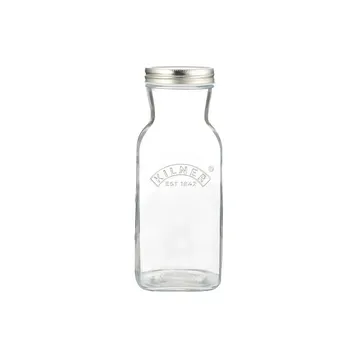 Kilner Saft- und Saucenflasche - Klar-Edelstahl, 1 l - Kilner