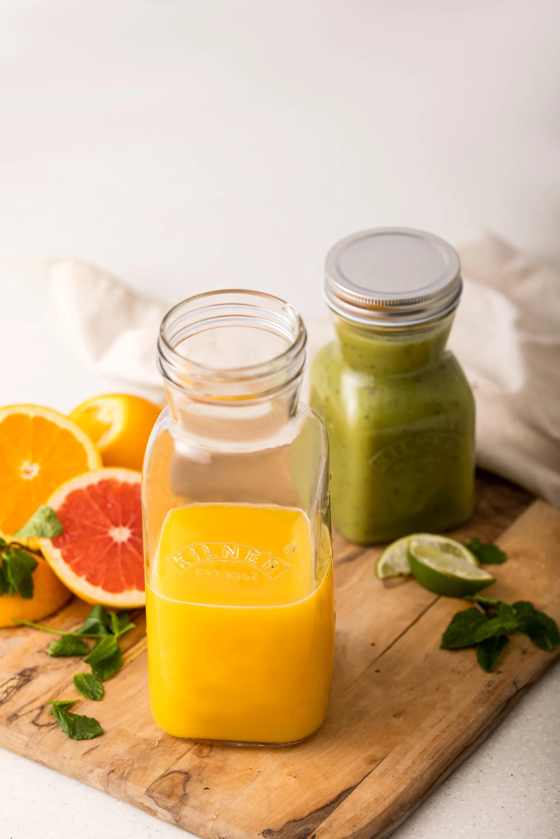 Kilner Saft- und Saucenflasche, Klar-Edelstahl, 1 l Kilner