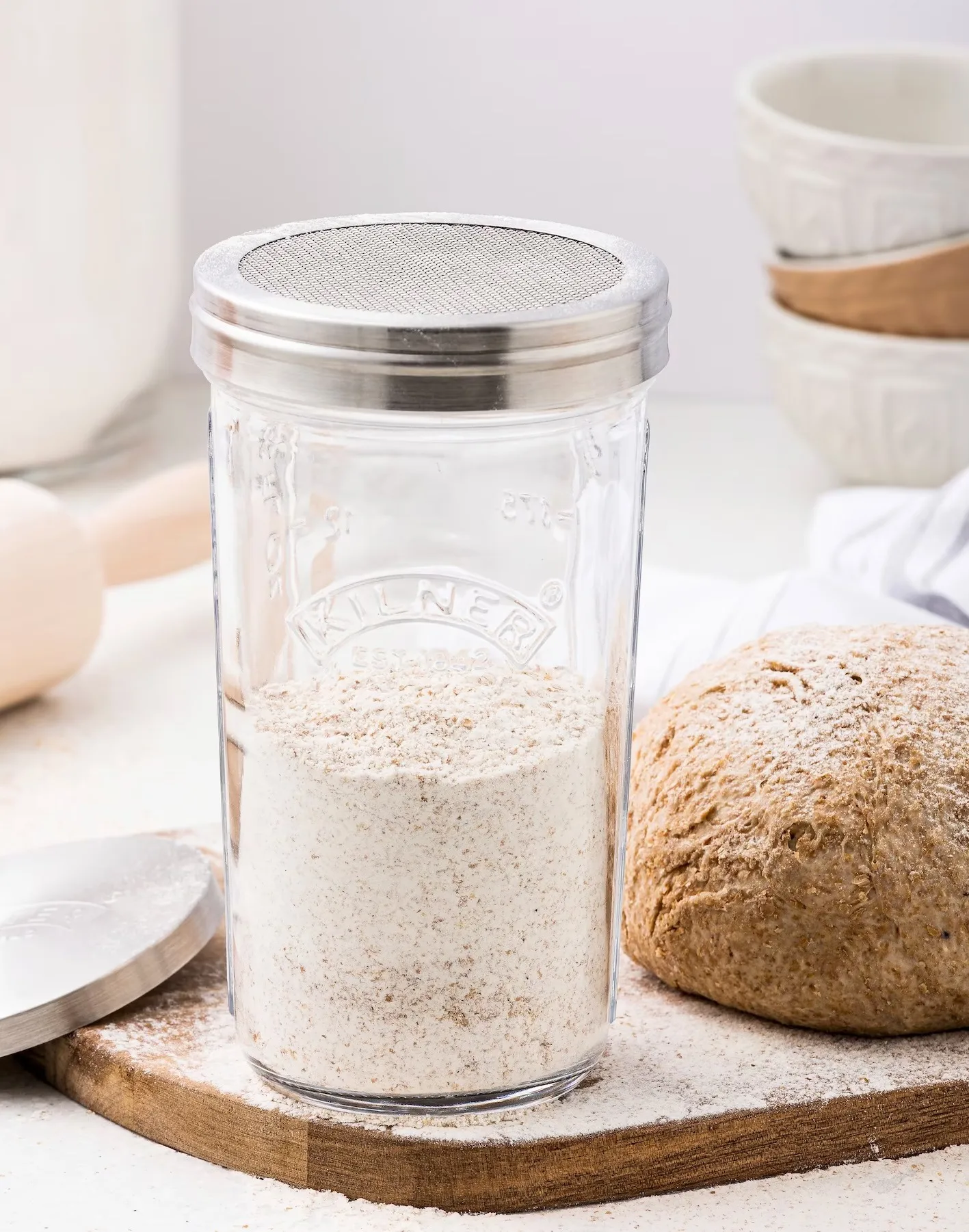 Kilner Sichtglas-Set, Klar-Edelstahl, 0,5 l Kilner