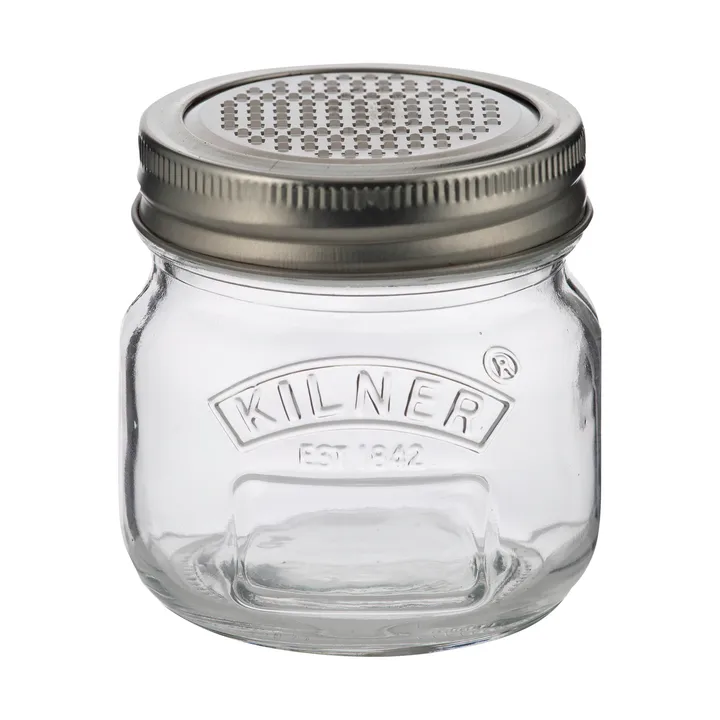 Kilner Vorratsglas mit Reibedeckel - Silber-klar, 250 ml - Kilner