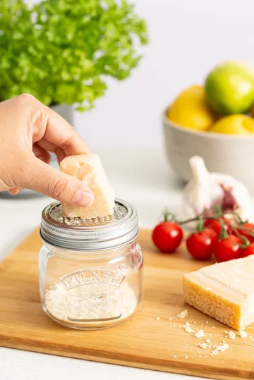 Kilner Vorratsglas mit Reibedeckel - Silber-klar, 250 ml - Kilner
