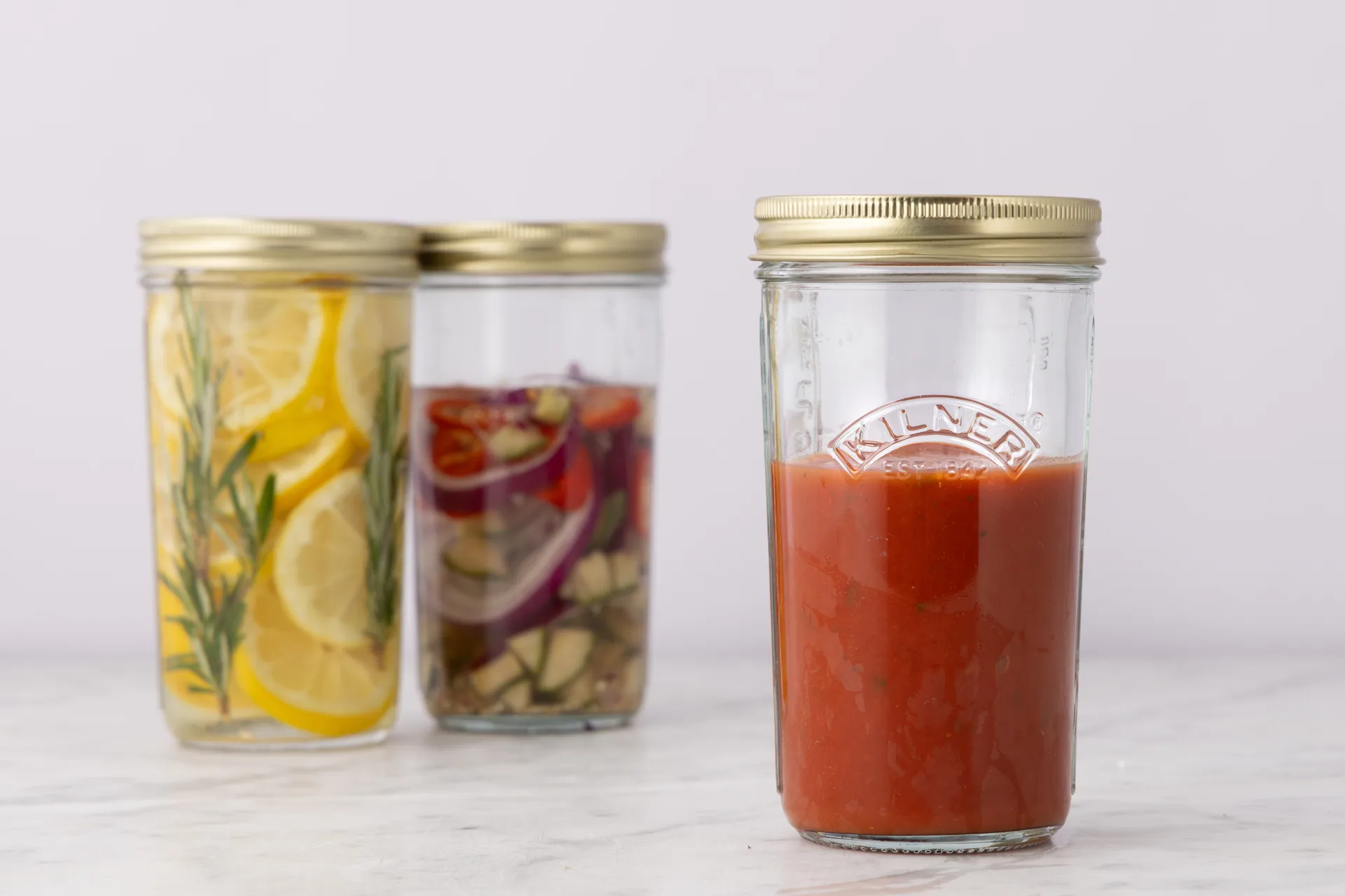Kilner WIDE Konservenglas, Klar-Gold, 0,5 l Kilner