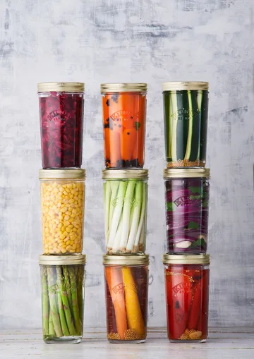 Kilner WIDE Konservenglas - Klar-Gold, 0,5 l - Kilner