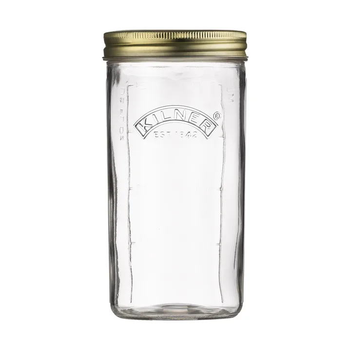 Kilner WIDE Konservenglas - Klar-Gold, 1 l - Kilner