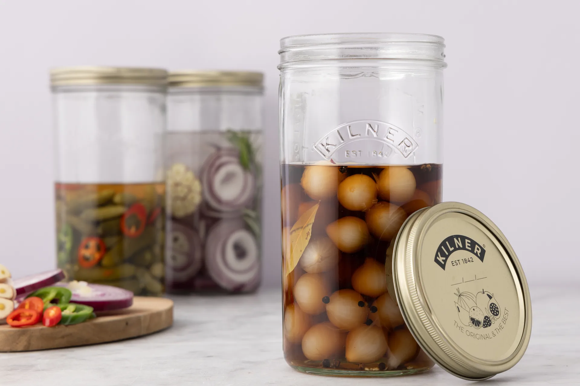 Kilner WIDE Konservenglas, Klar-Gold, 1 l Kilner
